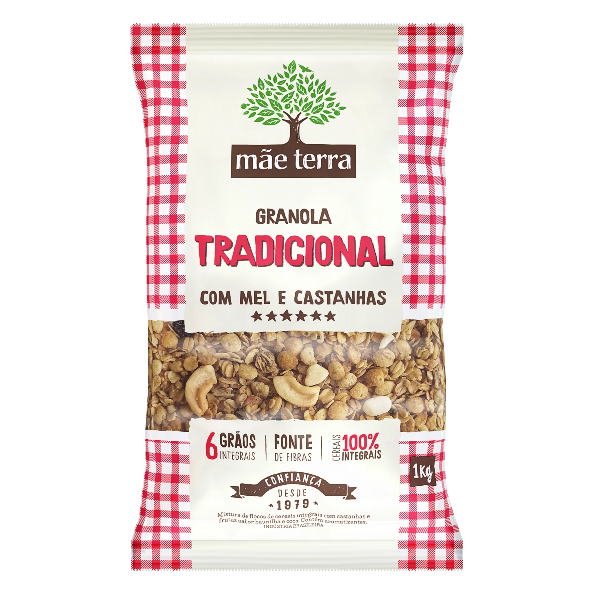 Granola Tradicional Com Mel E Castanhas Mãe Terra Pacote 1kg