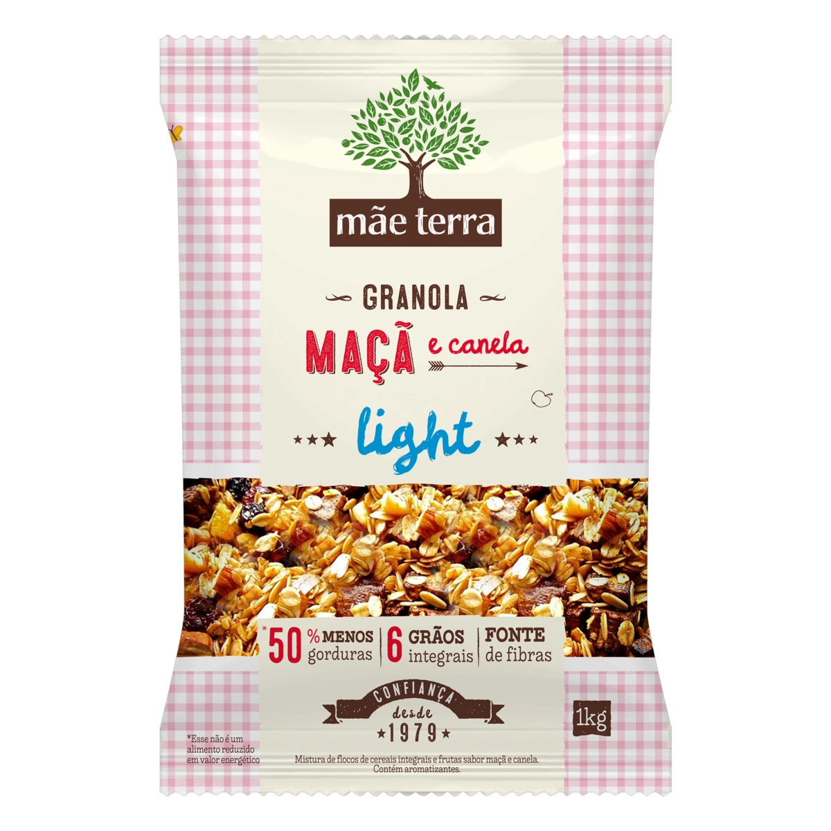 Granola Light Maçã E Canela Mãe Terra Pacote 1kg