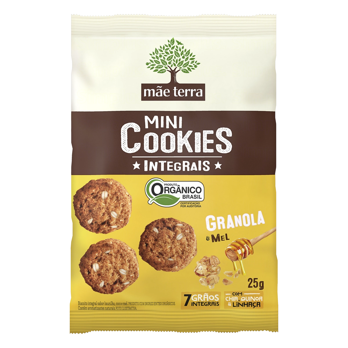 Cookies Organico Mae Terra 25g Gran/mel