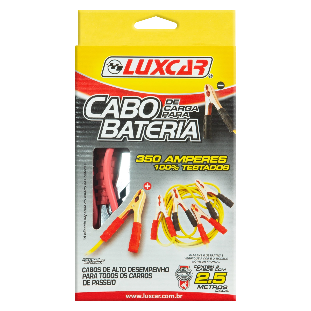 Cabo De Carga Para Bateria Luxcar Caixa 2 Unidades