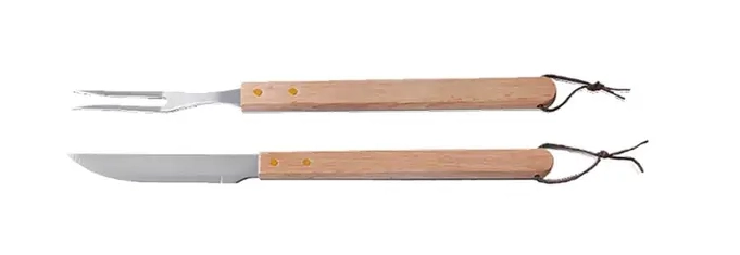 Cj 2pcs Churrasco Faca E Garfo