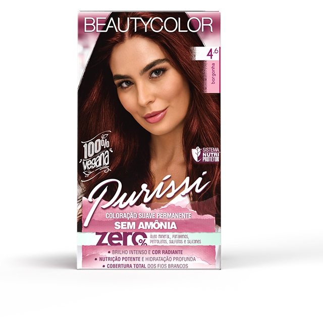 Beauty Color Kit Creme Coloracao Purissi 4.6 Borgonha X 1