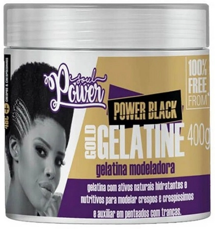 Gelatina Capilar Soul Power Modeladora Power Black Gold 400g