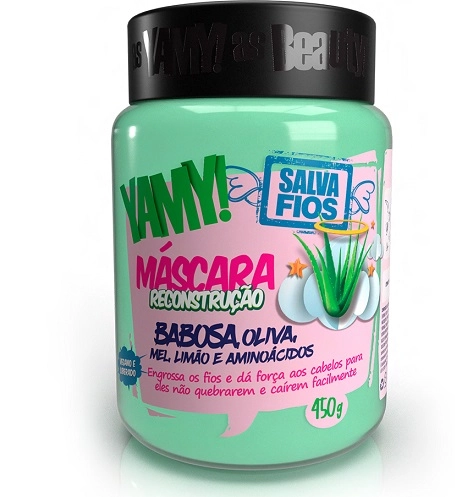 Masca Reconstrucao Yamy Salva Fios 450g Babosa,oliva