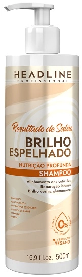Sh Headline 50oml Brilho Espelhado Resultado De Salao