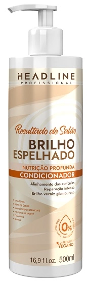 Cond Headline 500ml Brilho Espelhado Resultado De Salao
