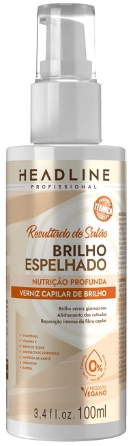 Spray Headline 100ml Brilho Espelhado Verniz Resultado De Salão