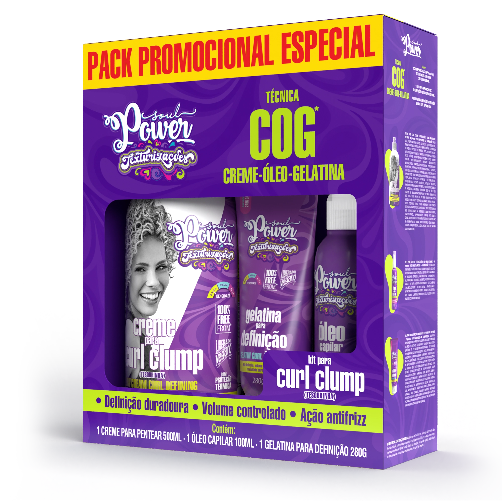 Kit Soul Power Cr Pent Oleo Gelat Curl Clump Tec Cog