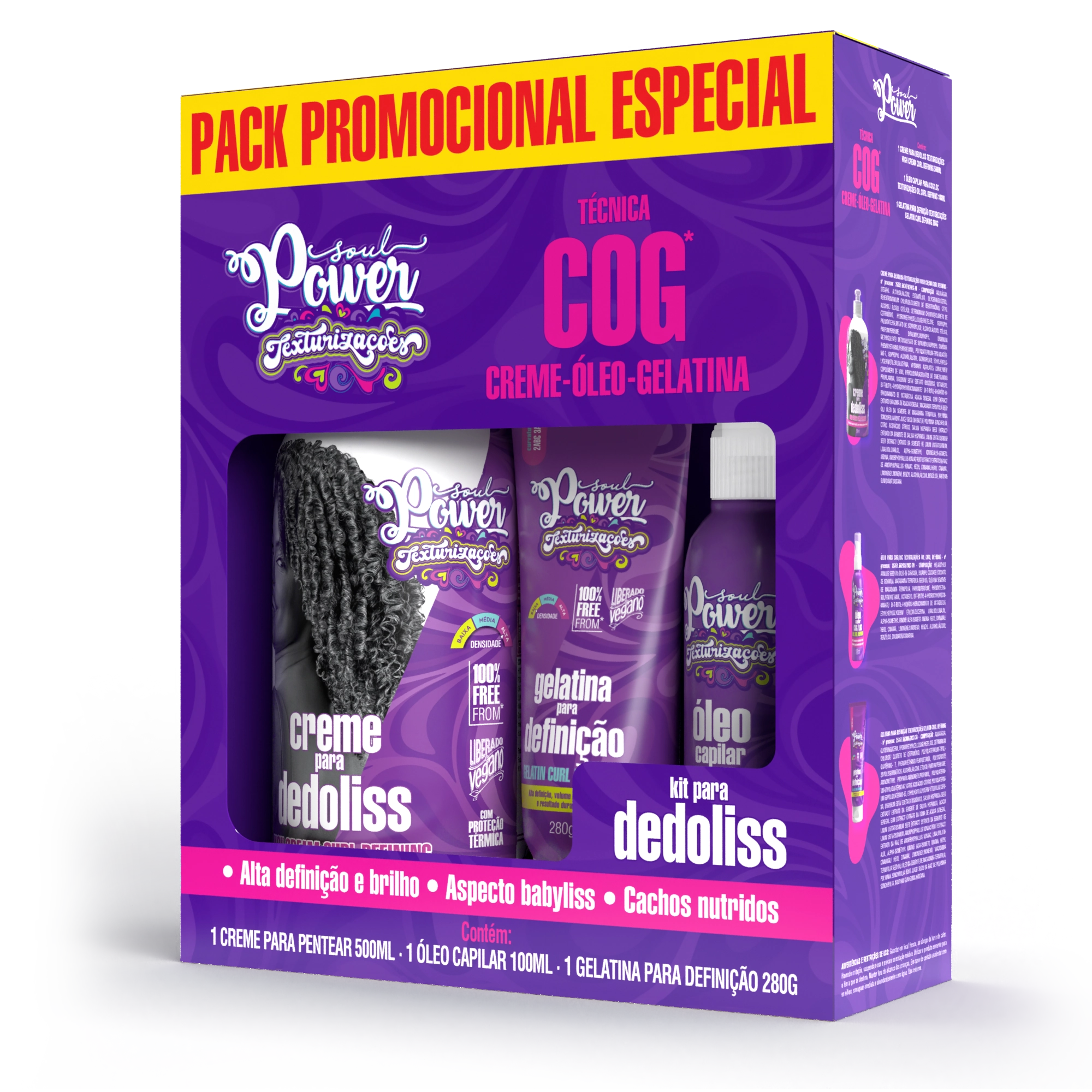 Kit Soul Power Cr Pent Oleo Gelat Dedoliss High Tc