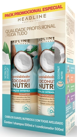 Kit Headline Sh Cond 500ml Coconut Nutri Especialidades