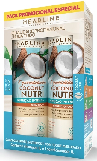 Kit Headline Sh Cond 1l Coconut Nutri Especialidades