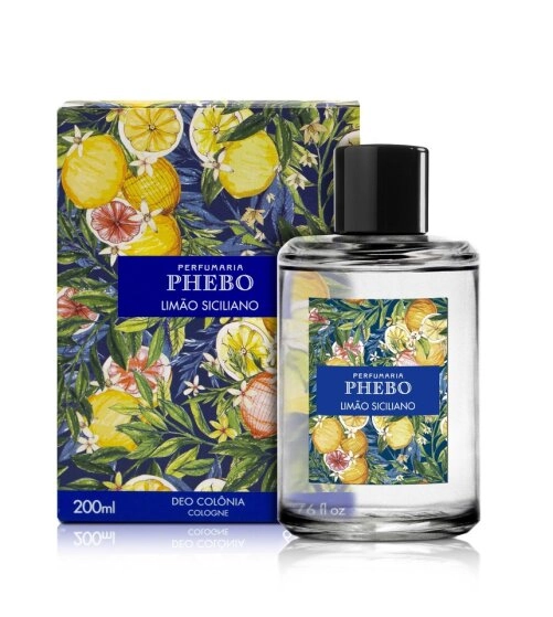 Deo Colônia Limão Siciliano Phebo Caixa 200ml