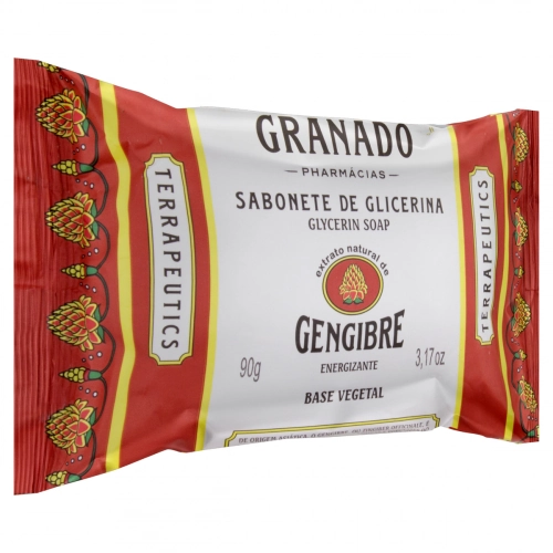 Sabonete Barra De Glicerina Gengibre Granado Terrapeutics Caixa 90g
