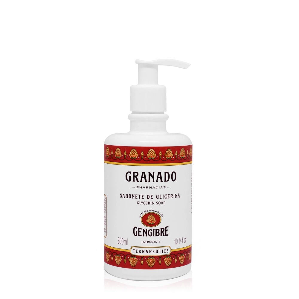 Sabonete Líquido De Glicerina Gengibre Granado Terrapeutics Frasco 300ml