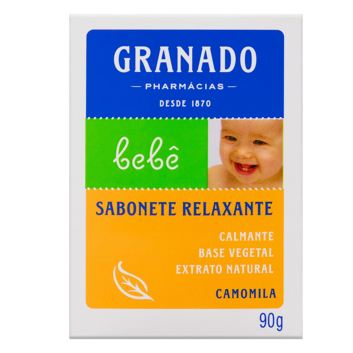 Sabonete Barra Camomila Granado Bebê Caixa 90g