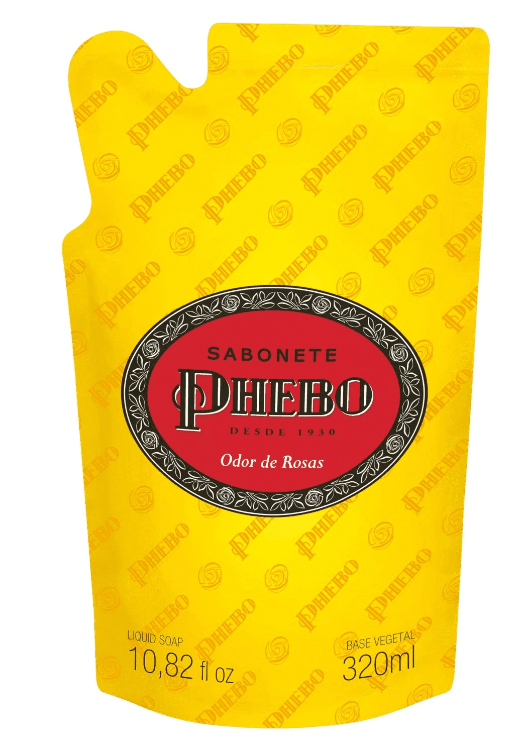 Sabonete Líquido Vegetal Odor De Rosas Phebo Sachê 320ml Refil