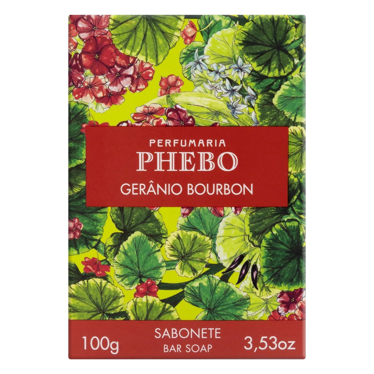 Sabonete Barra Gerânio Bourbon Phebo Caixa 100g