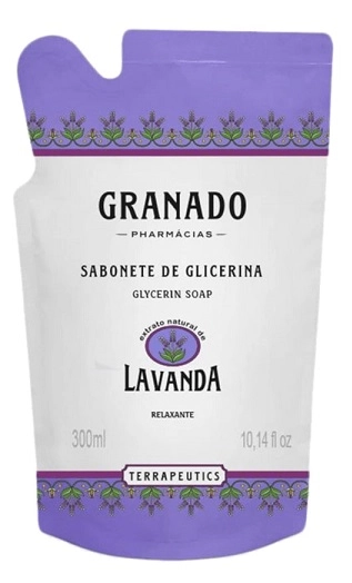 Sabonete Líquido De Glicerina Lavanda Granado Terrapeutics Sachê 300ml Refil