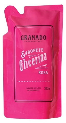Sabonete Líquido Rosa Granado Glicerina Sachê 300ml Refil