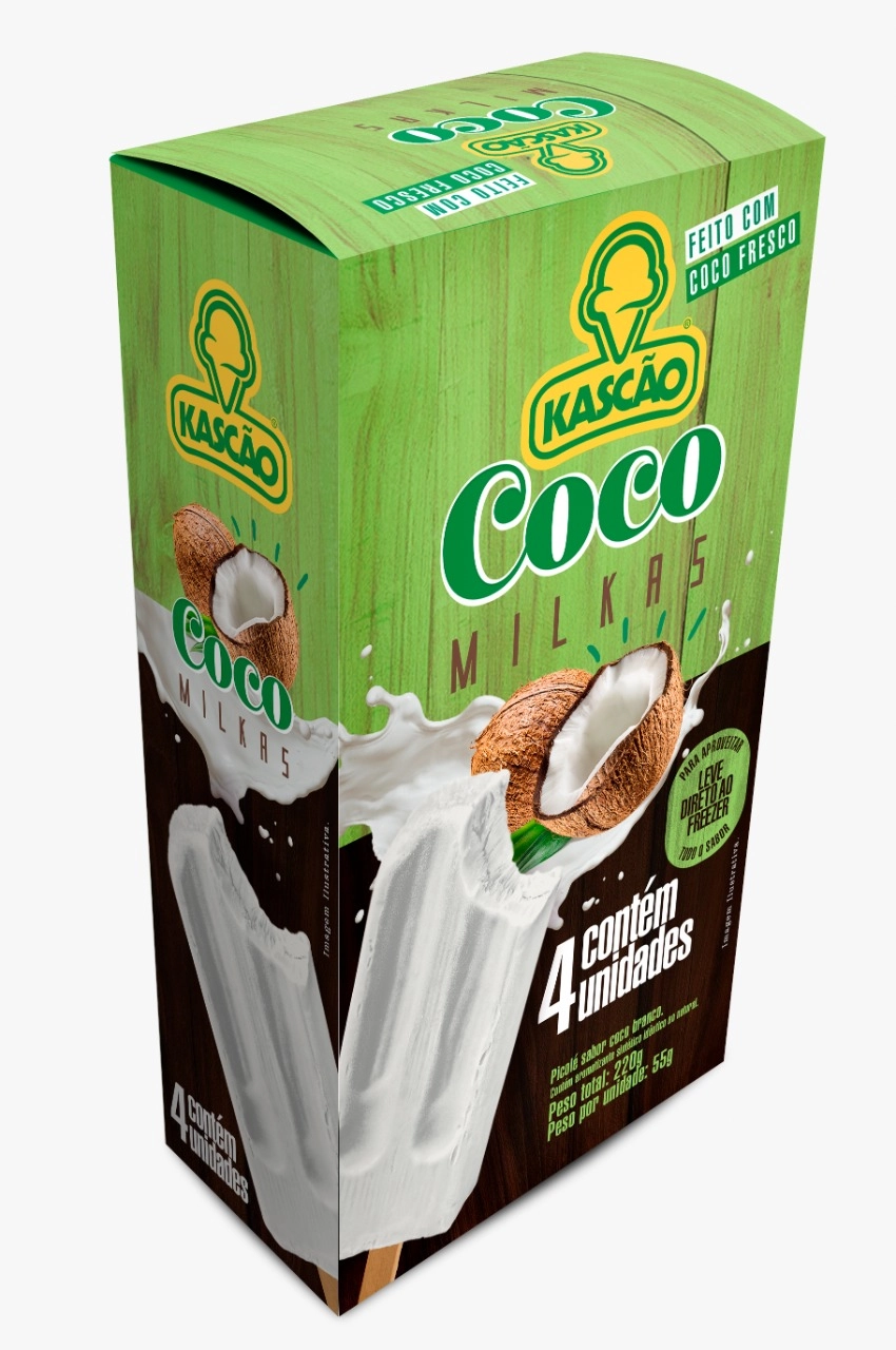 Sorvete Kascao Picole Coco 5unidade