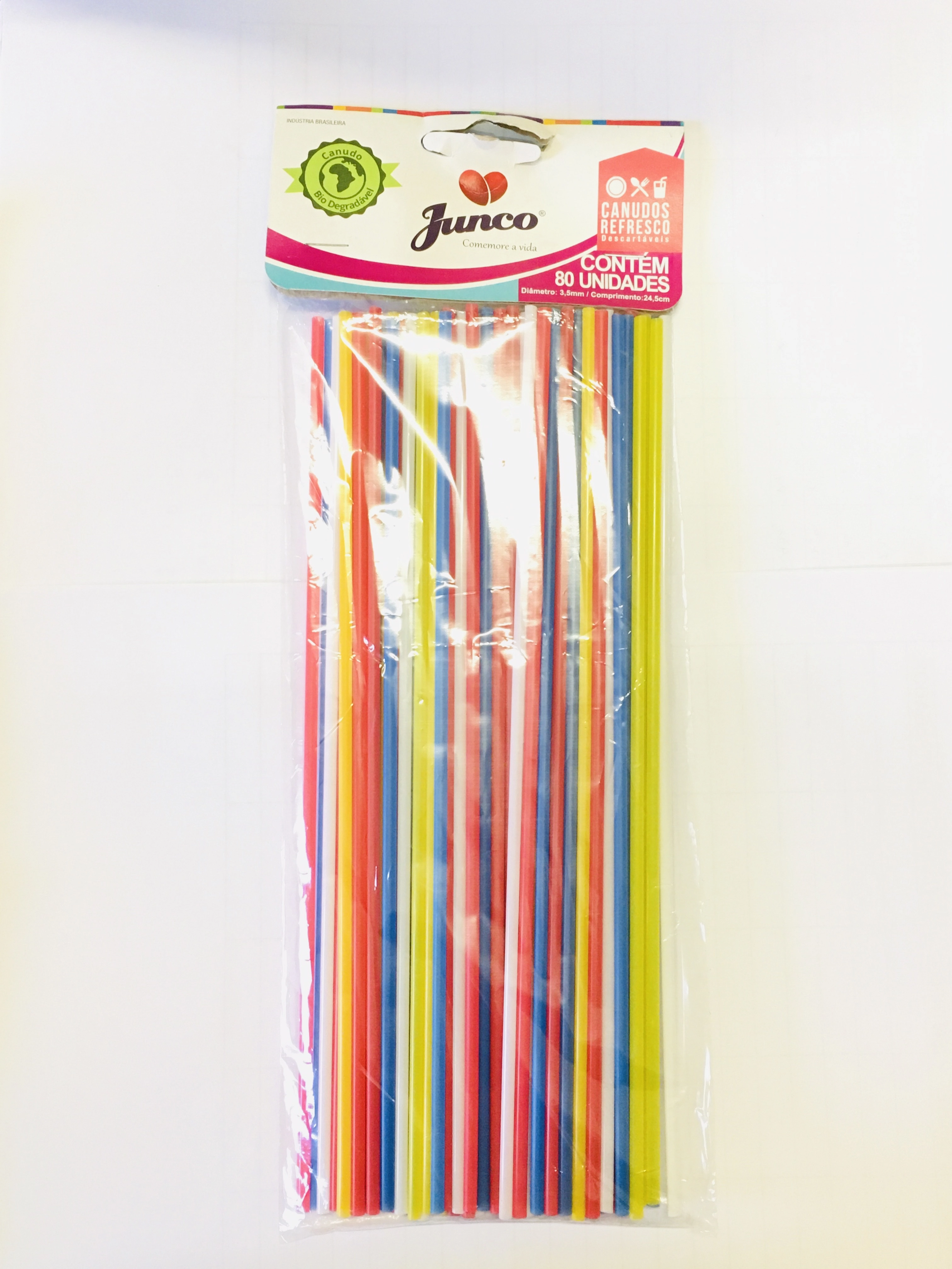 Canudo P/ Refresco 80unidade Junidadeco