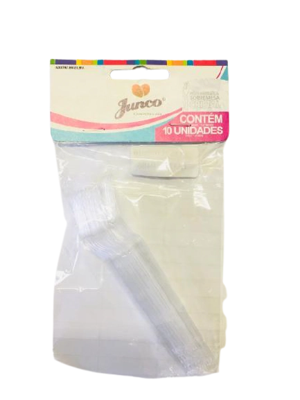 Garfo Plastico Junco Crist C/10und