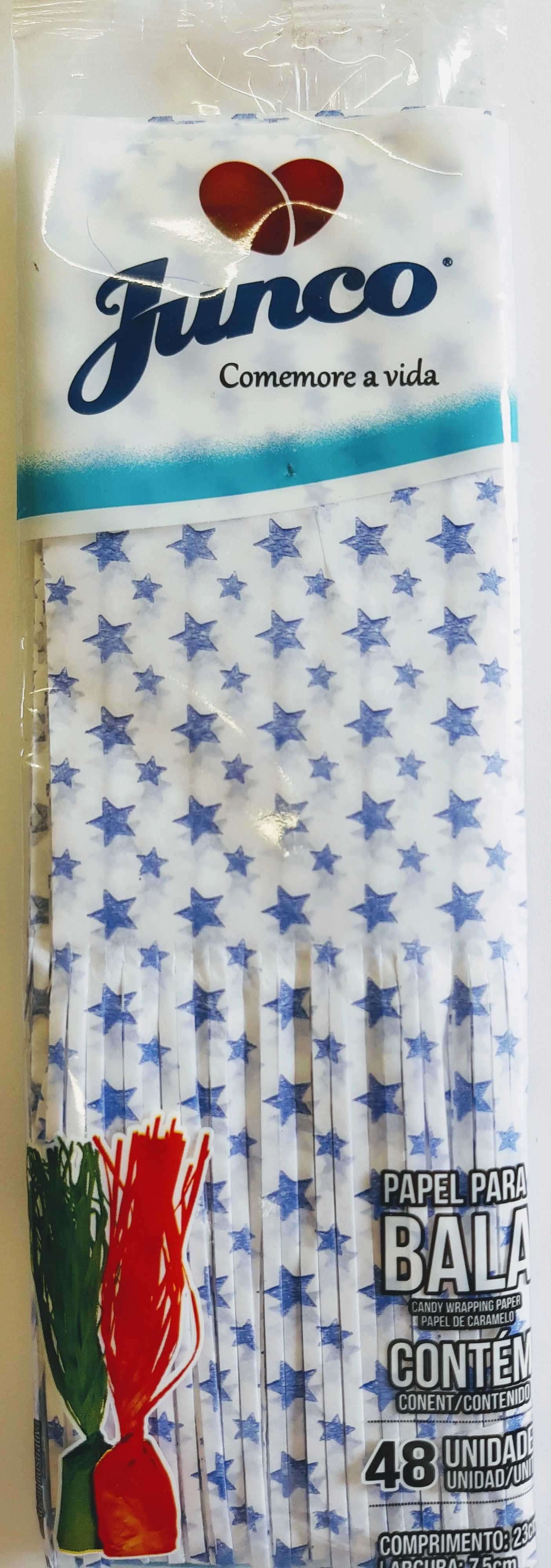 Papel P/bala Junco Estrela 8cm C/48