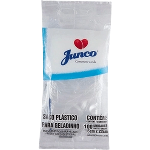 Saco Junidadeco Liso P/geladinho 5x23cm C/100 Unidade