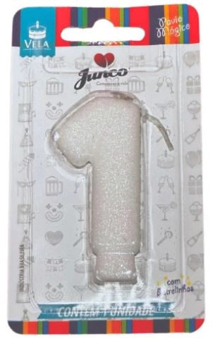 Vela Aniversario Junco Live Colors C/glitter Brc N.1 Un