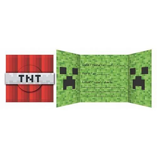 Convite Junco Aniver Mini Pixels C/8