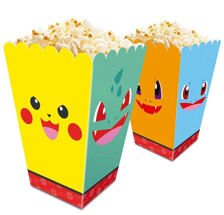 Caixa Para Pipoca Pocket Monsters C/8