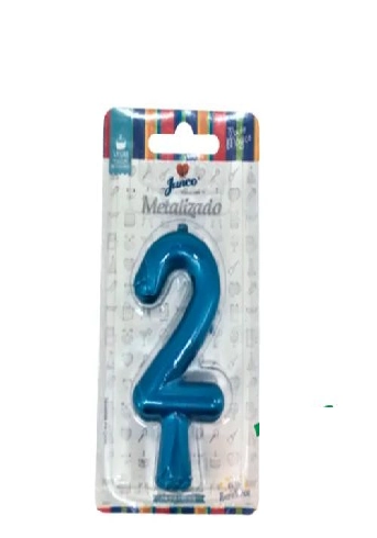 Vela Metalizada Azul N2 Und Junco