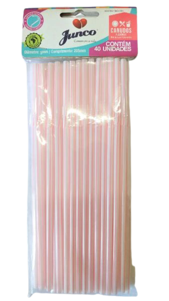 Canudo Junidadeco Dobraveis C/40unidade