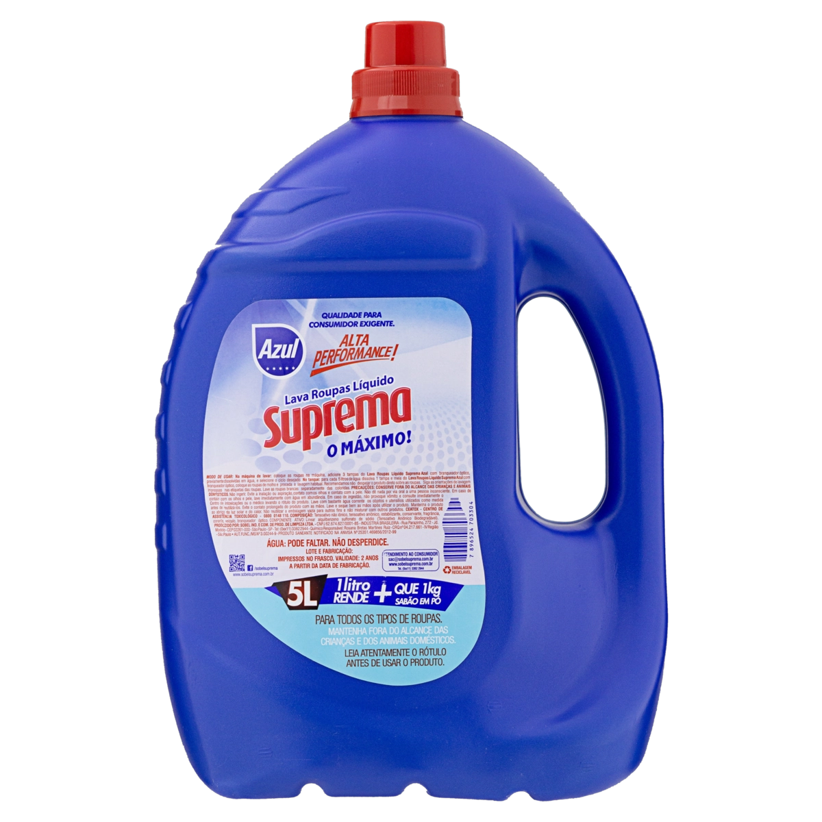 Lava Roupas Líquido Suprema Azul Galão 5l