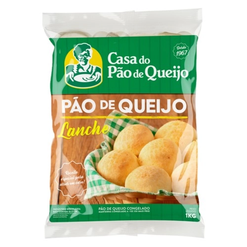 Pão De Queijo Congelado Lanche Casa Do Pão De Queijo Pacote 1kg