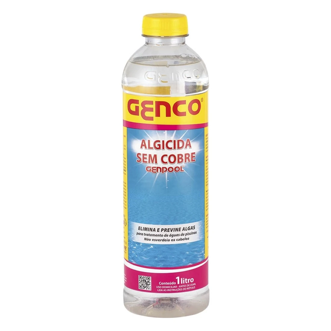 Algicida Eliminador De Alga Sem Cobre Genpool 1l - Genco