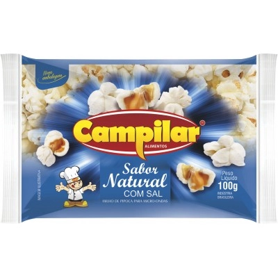 Milho Pipoca Pop Corn Campilar Natural 100g