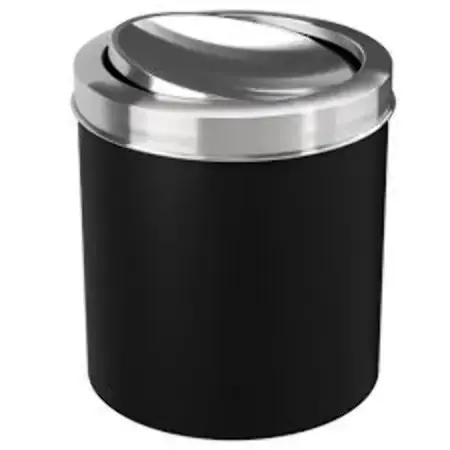 Lixeira C/ Tampa Basc. Brinox Inox Pt