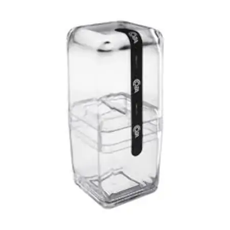 Porta Escova Com Tampa Coza Cube Cristal