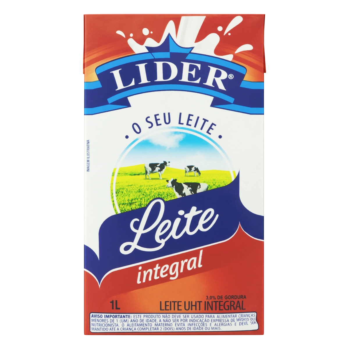 Leite Uht Integral Lider Caixa 1l