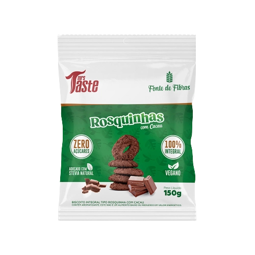 Rosquinha Mrs Taste C/cacau Integral S/acucar 150g
