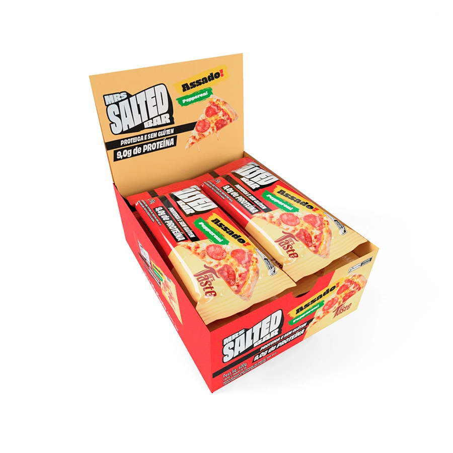 Bisc Assado Recheado Sabor Pepperoni C.cobert Sabor Queijo 50g Mrs Taste