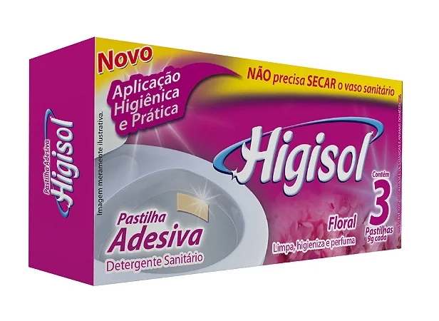 Pastilha Adesiva Higisol 9g C/3 Floral
