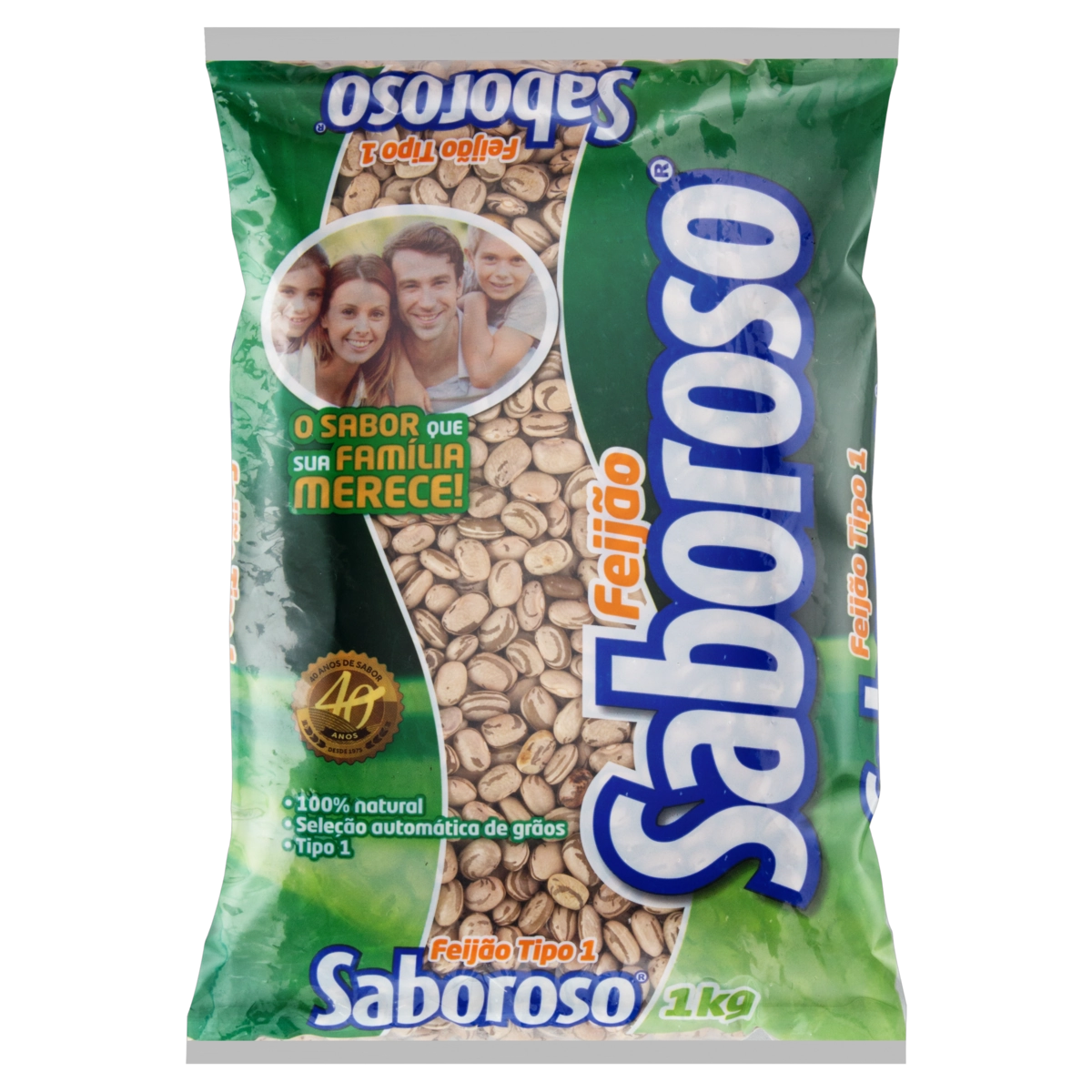 Feijão Carioca Tipo 1 Saboroso Pacote 1kg