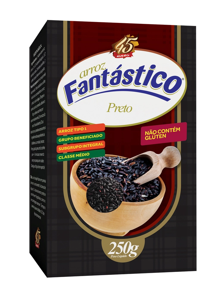 Arroz Fantastico 250g Preto. Cx