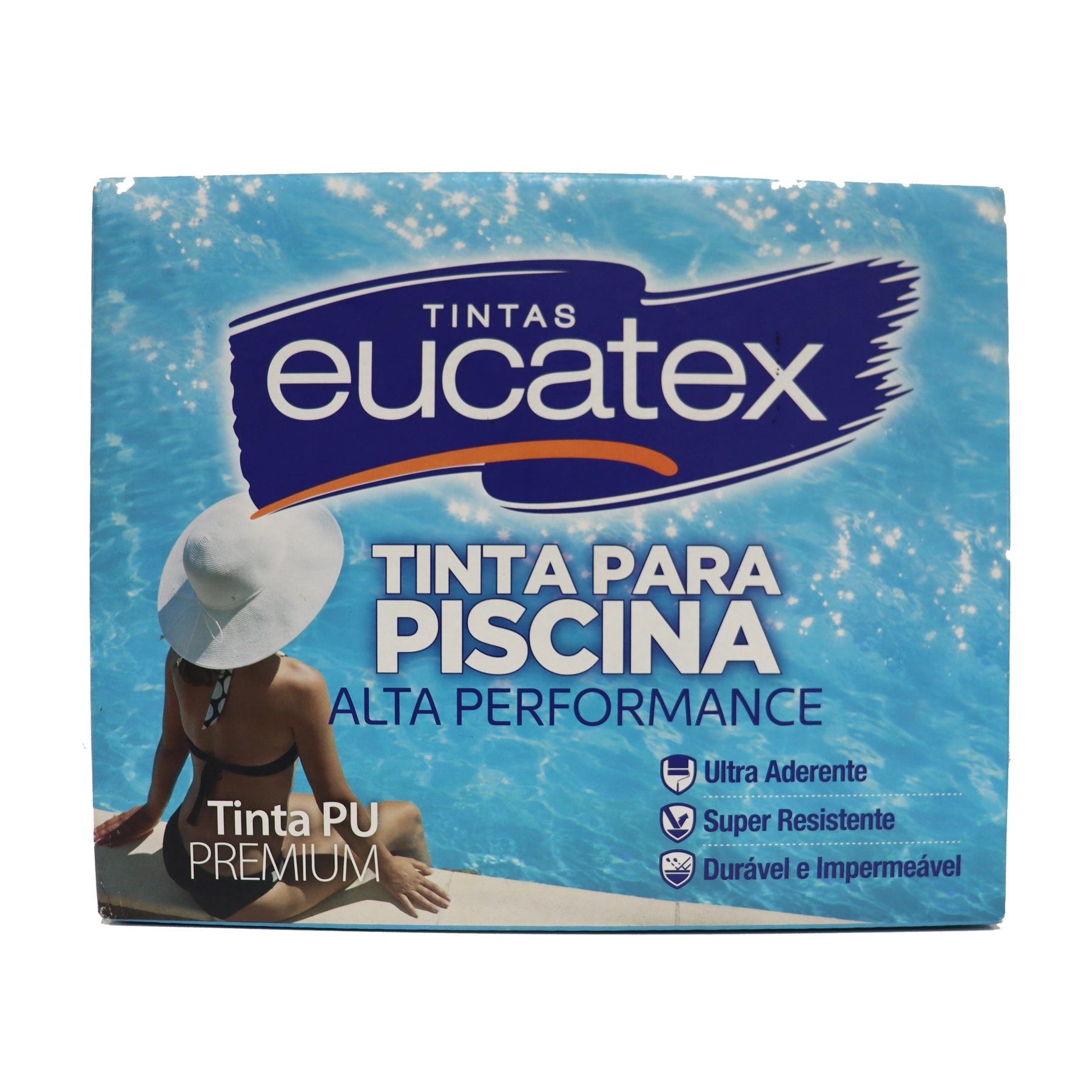 Kit Premium Eucatex Piscina Azul – Tinta Brilhante com Catalisador e Diluente PU