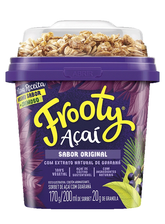 Sorbet Com Granola Açaí Frooty Pote 200ml