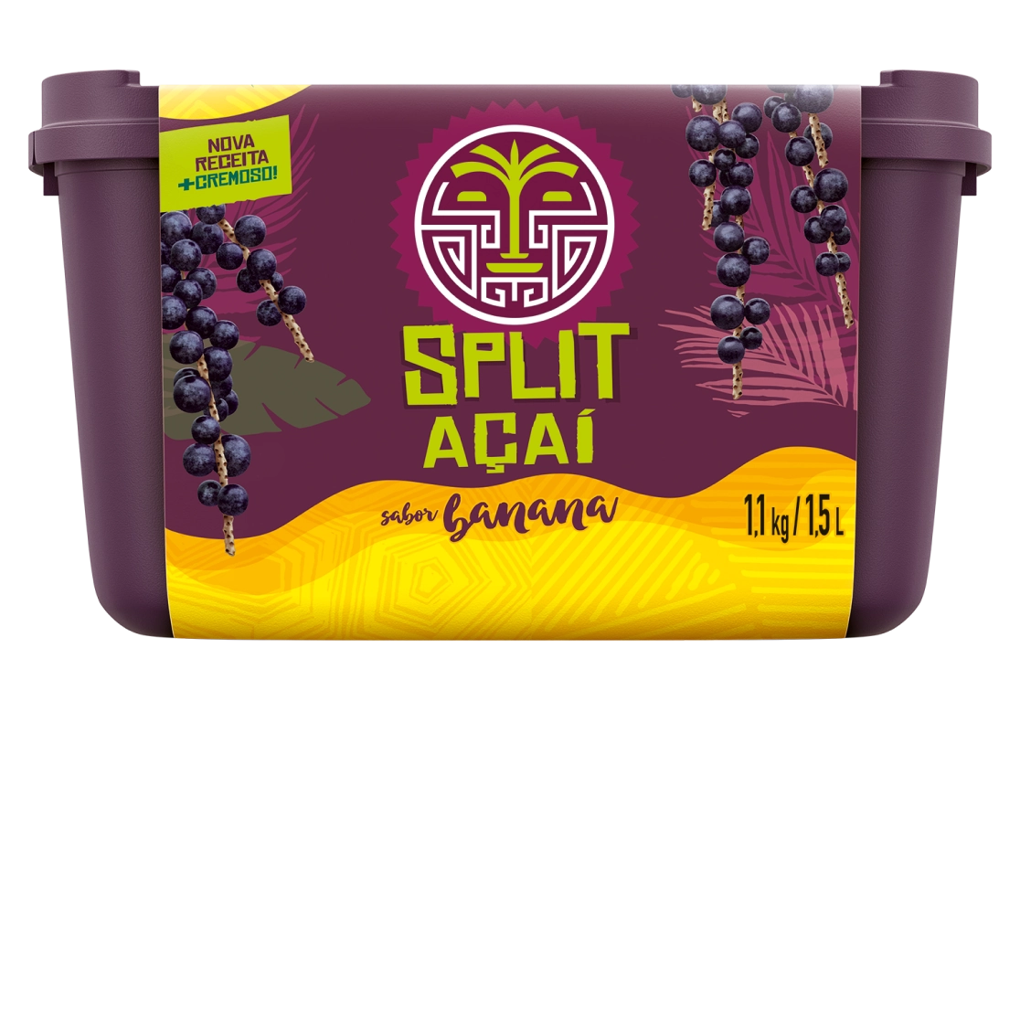 Creme De Frutas Banana Split Açaí Todo Dia Pote 1,5l