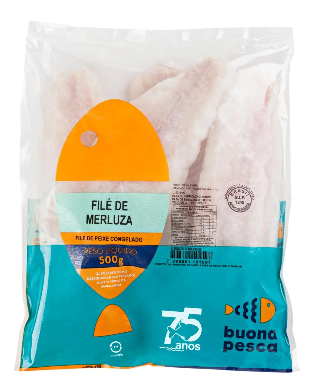 Peixe File Merluza Buona Pesca 500g