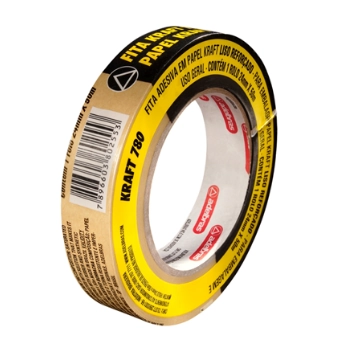 Fita Para Empacotamento Papel Kraft 780 24mmx50mts